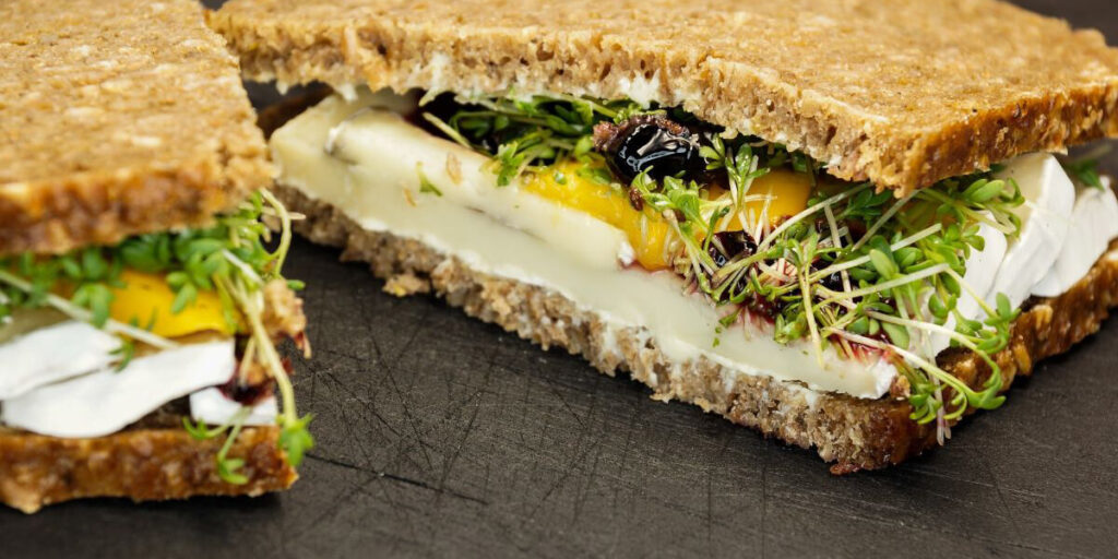 photo sandwich with microgreens