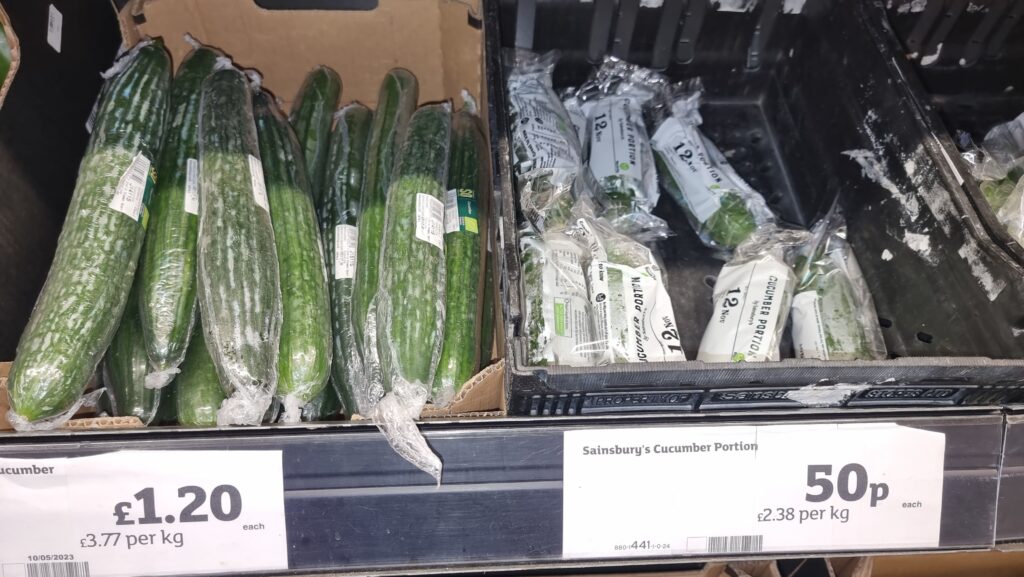 cucumbers in the package