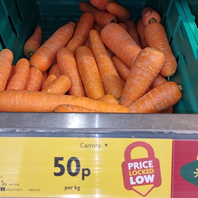 fresh washed carrots