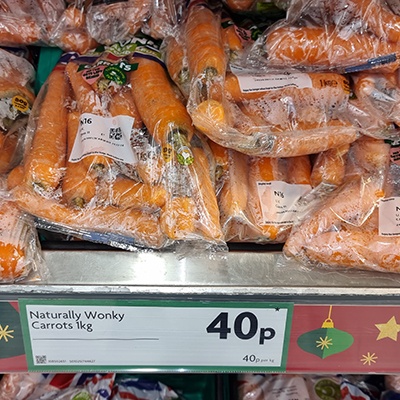 fresh washed carrots