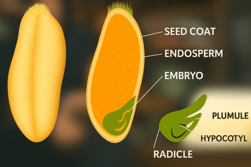 Internal structure of a seed
