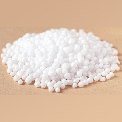 White granules of carbamide used as nitrogen fertilizer